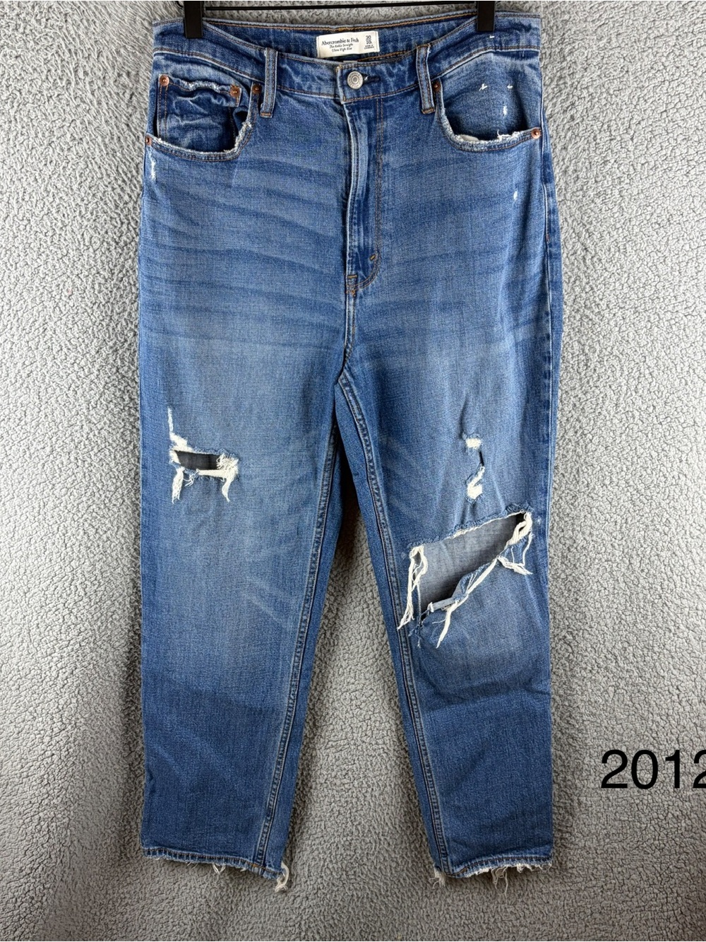 Abercrombie & Fitch The Ankle Straight Ultra High Rise Curve Love Size 10 Long